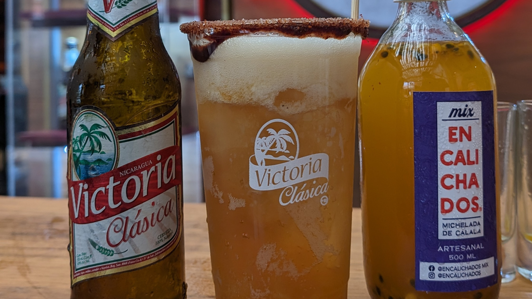 La michelada oficial de la cerveza de nicaragua. Encalichados. 